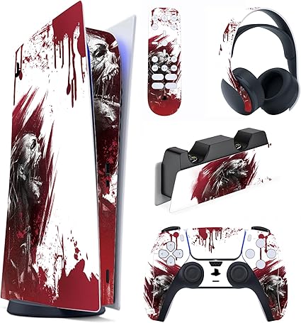 PlayVital Full Set Skin Decal for ps5 Console Digital Edition, Sticker Vinyl Decal Cover for...