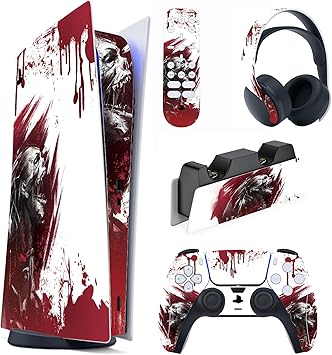 PlayVital Full Set Skin Decal for ps5 Console Digital Edition, Sticker Vinyl Decal Cover for... image