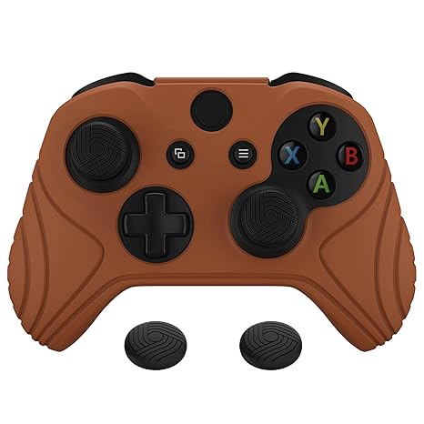 PlayVital Samurai Edition Signal Brown Anti-Slip Controller Grip Silicone Skin for Xbox One...