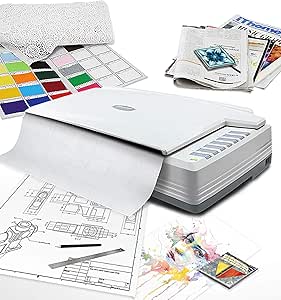 Plustek OpticPro A320E - A3 CCD Sensor Flatbed Scanner, 12" x 17" scan Area with 7.8 Second...