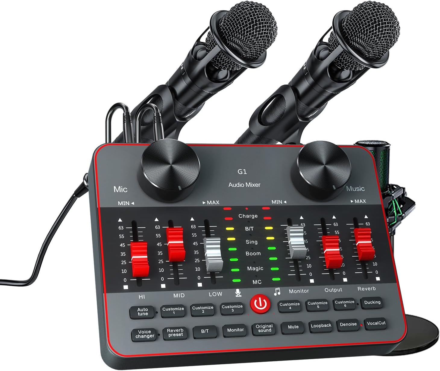 Podcast Equipment Bundle for 2 Mic Tiktok Video Content Creator Kit, Audio Interface DJ...