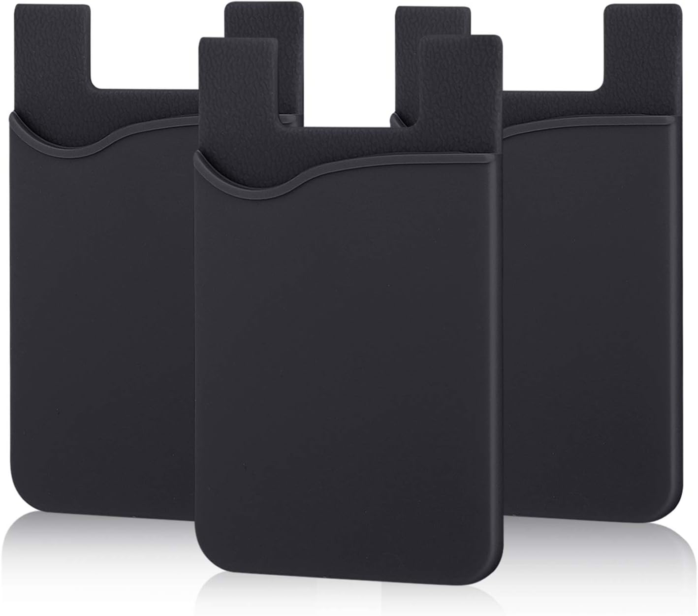 Pofesun Adhesive Phone Card Holder, 3 Pack Silicone Stick-on Wallet ID/Credit Card Holder...