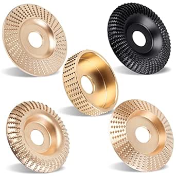Pomsare 5PCS Angle Grinder Wood Carving Disc Set, Polishing Wheel Pad Sanding Disc for Wood...