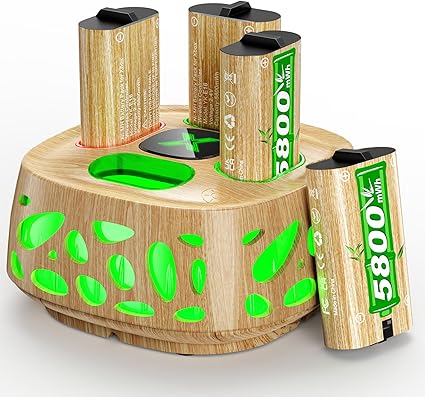 Ponkor 4x5800mWh Rechargeable Battery Pack for Xbox, Fast Charging Station for Xbox Series...