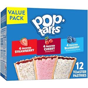 Pop-Tarts Toaster Pastries, Breakfast Foods, Kids Snacks, Value Pack, Fruit Lover's Variety...