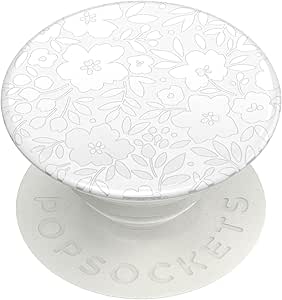 PopSockets Adhesive Phone Grip, Holder, Phone Stand, Flower - Blanc Fresh