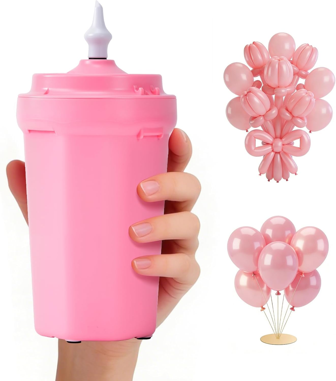 Portable Balloon Pump Electric, Rechargeable Cordless Balloon Pump Inflator for All...