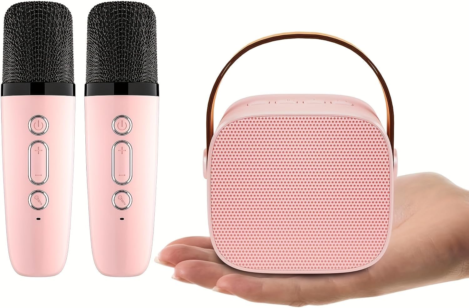 Portable Karaoke Speaker with 2 Wireless Microphones & Voice Changer, Perfect for Birthday...