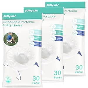 Potty Win [90 Counts] Disposable Potty Liners Compatible with OXO Tot 2-in-1 Go Potty, Potty... image