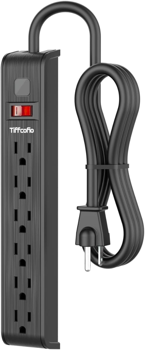 Power Strip Surge Protector, 6 Feet Extension Cord, 600 Joules Surge Protection, Multiple...