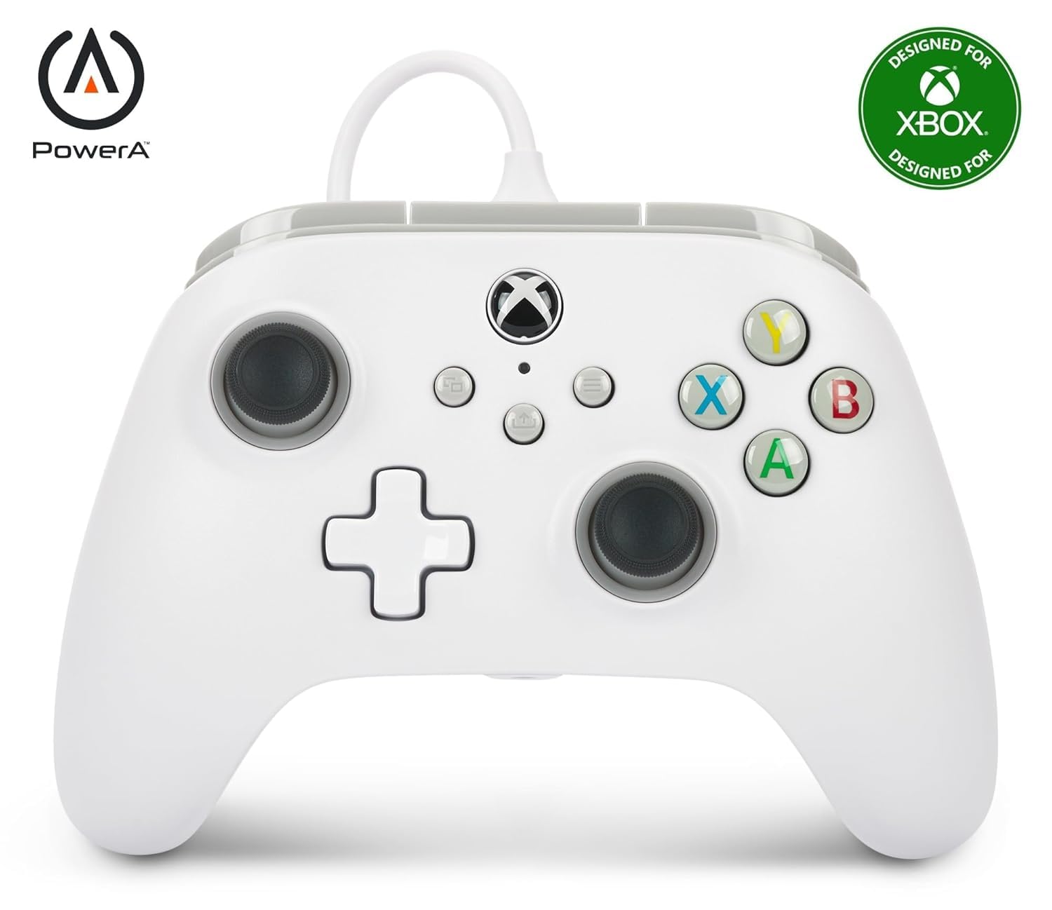 PowerA Wired Controller for Xbox Series X|S - White, gamepad, wired video game controller...