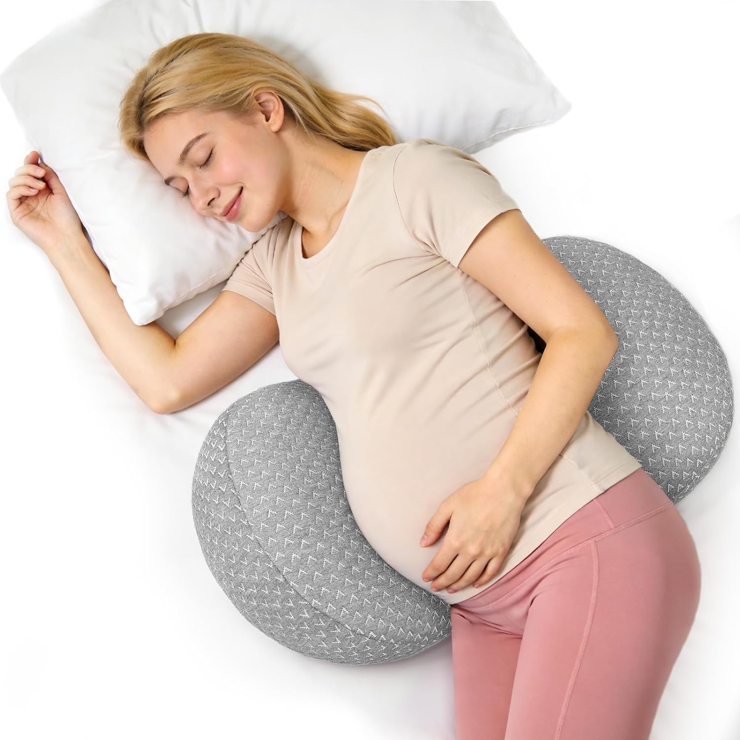 Pregnancy Wedge Pillow for Sleeping, Adjustable Maternity Pillow for Side Sleepers, Supports...