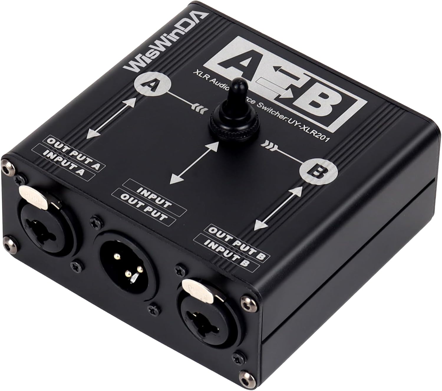 Pro XLR TS/TRS Passive A/B Switch Box Passive Full-Duplex Operation Design Balanced Stereo...