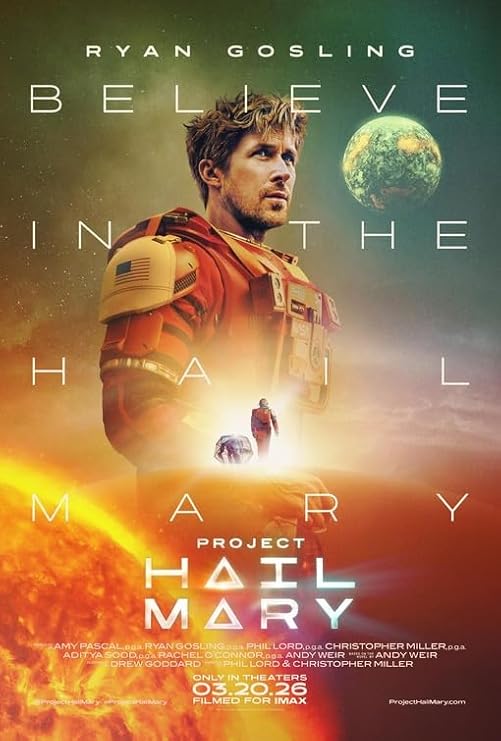 PROJECT HAIL MARY 11.5"x17" Original Promo Movie Poster 2026 Ryan Gosling