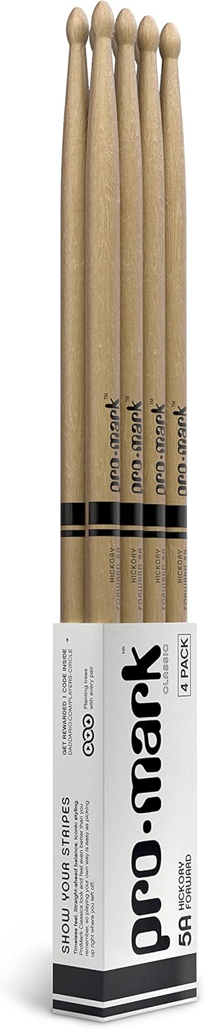 ProMark Drum Sticks 5A - Classic Forward Hickory 5A Drumsticks - Accessories for Drummers...