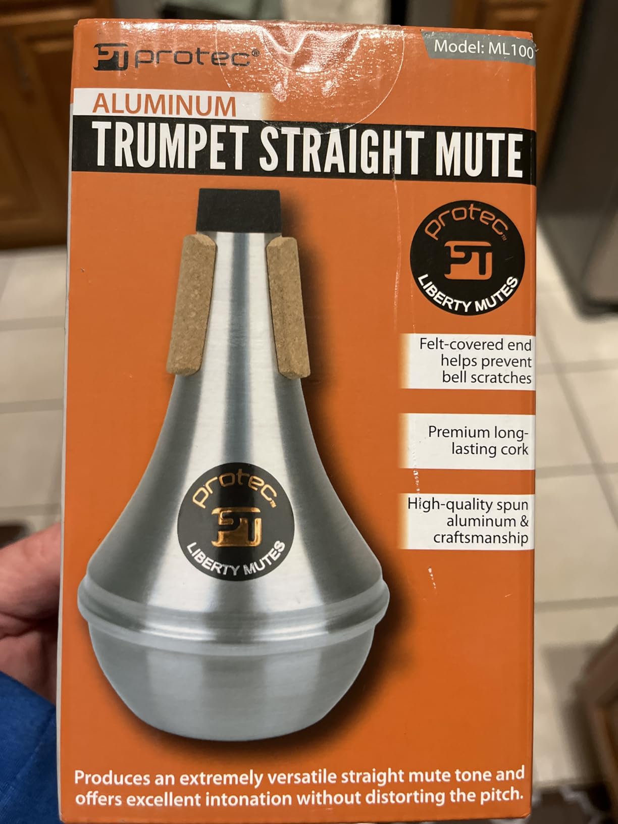 Protec Trumpet Straight Mute Liberty Series, Aluminum, Model ML100