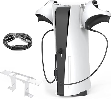 PS VR2 Controller Accessories - Holder and Charging Cable (NOT for PS5 Slim)
