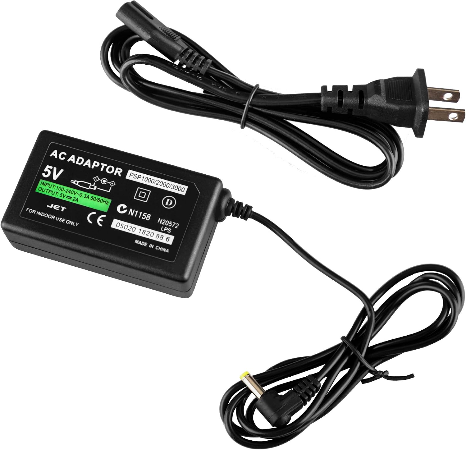 PSP Charger, AC Adapter Wall Charger Compatible with Sony PSP-110 PSP-1001 PSP 1000 / PSP...