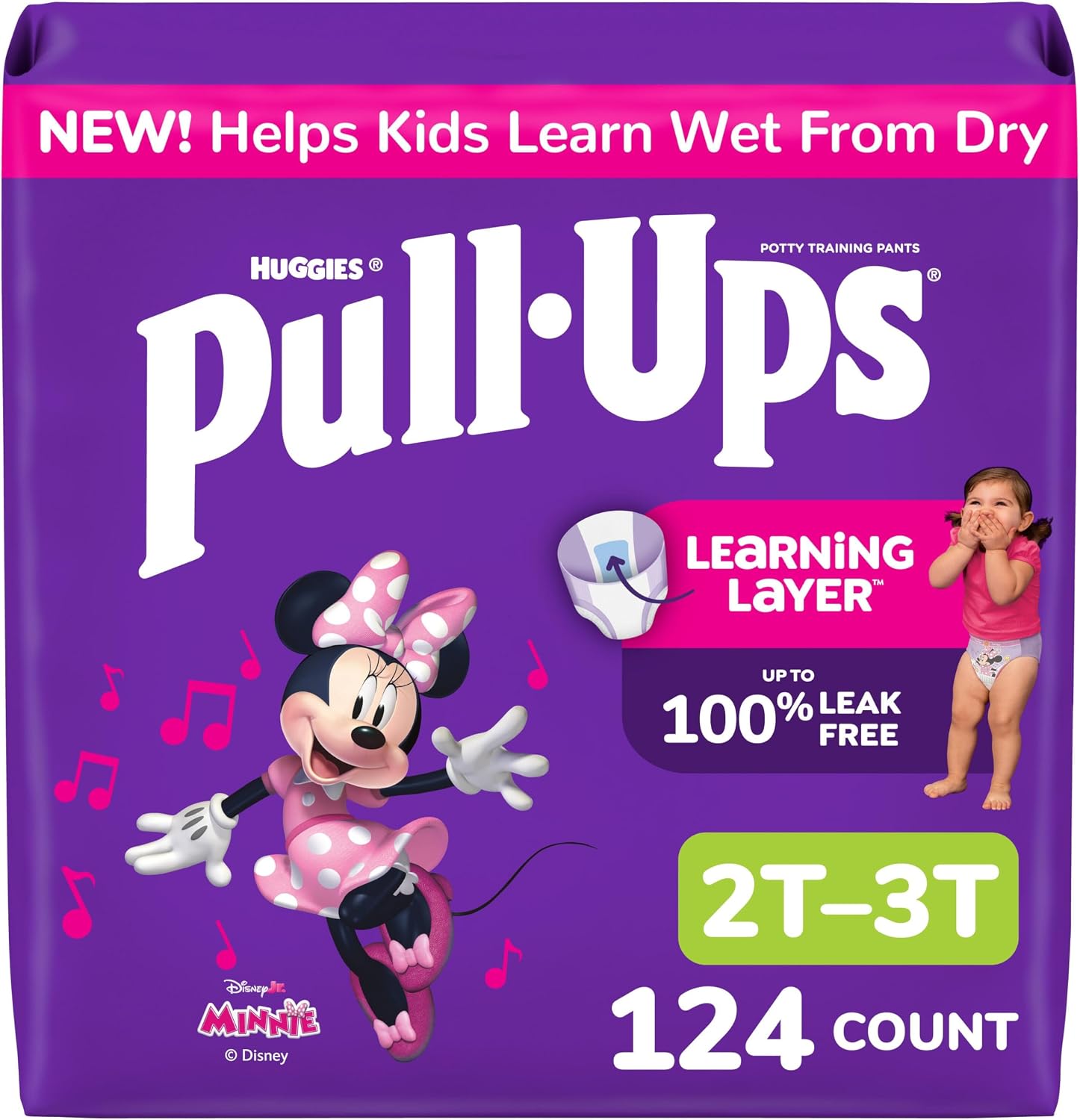 Pull-Ups Girls' Potty Training Pants, Size 2T-3T Training Underwear (16-34 lbs), 124 Count...