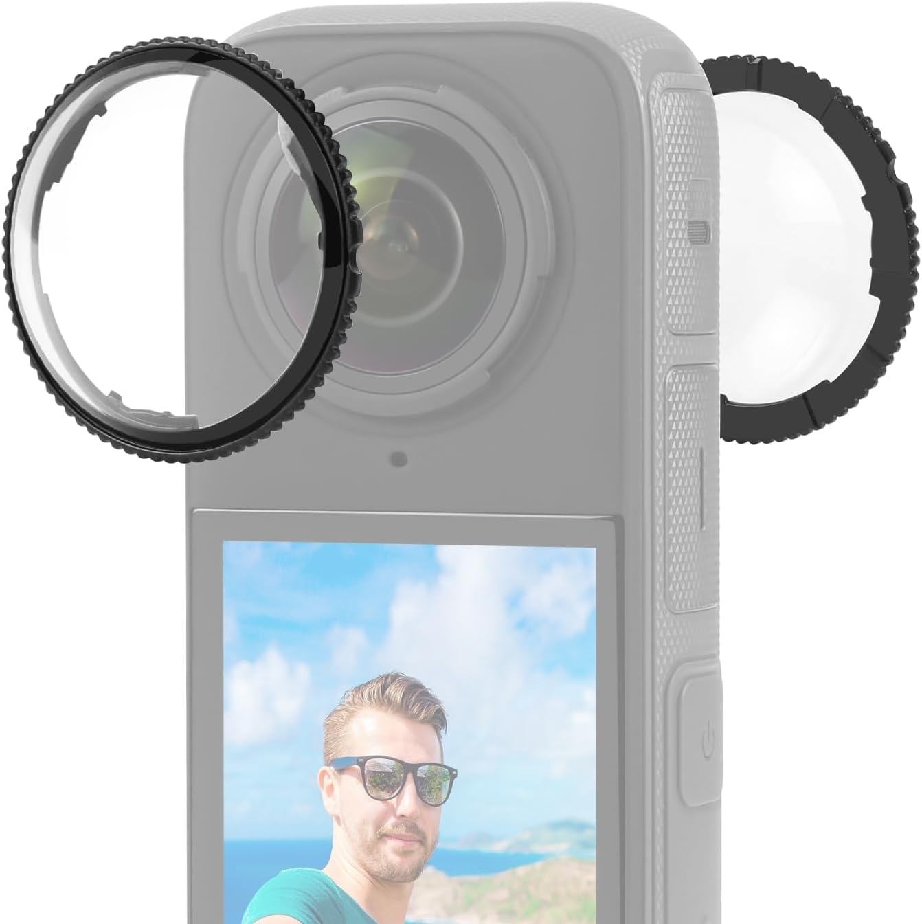 PULUZ Premium Lens Guard for Insta360 X4, Glass Lens Protector Removable Protective Lens...