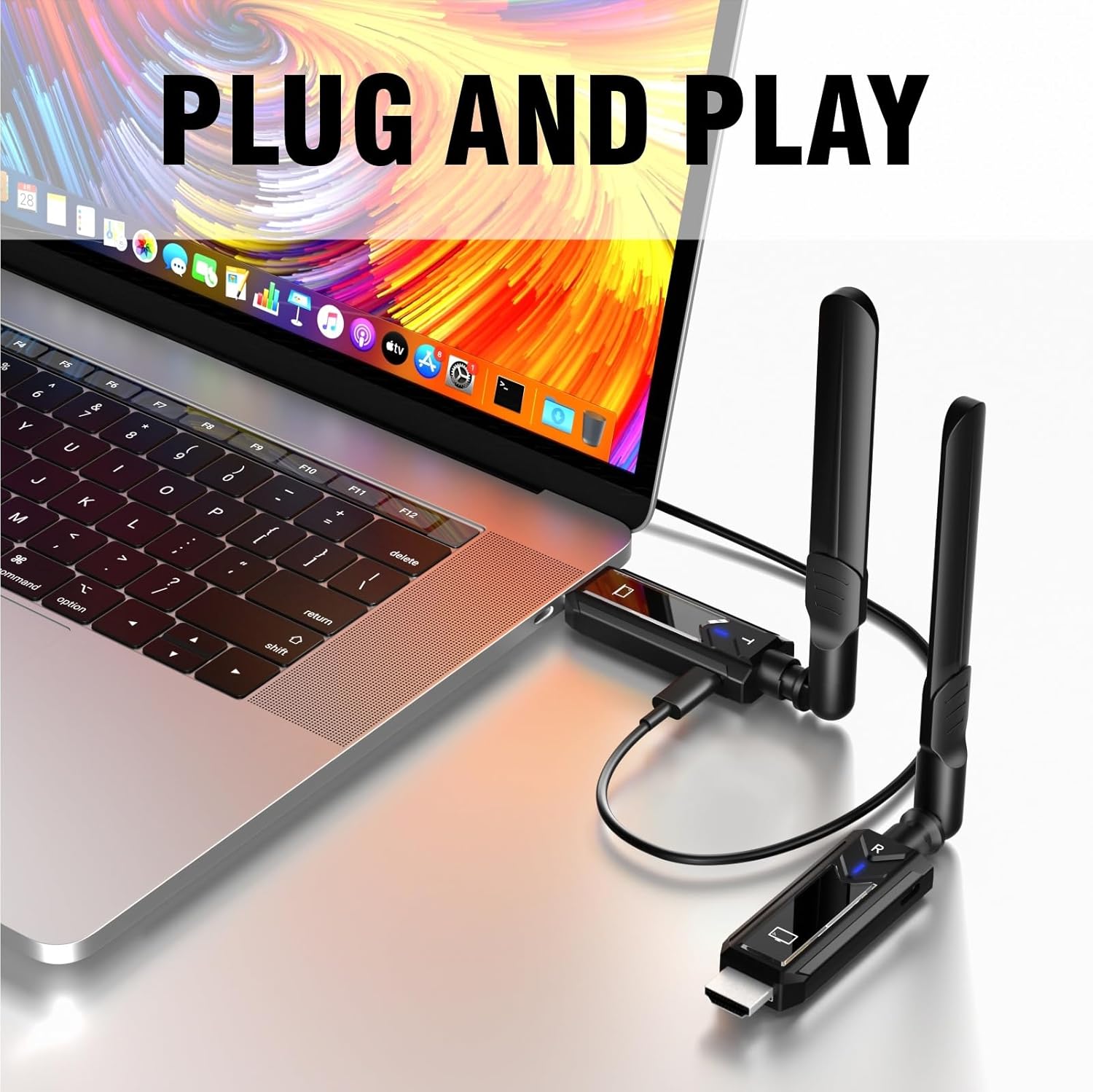 PWAYTEK Wireless HDMI Transmitter and Receiver Kit, 5GHz Long Range 1148ft (350m), Plug &... image