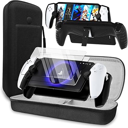 QUAGGY 3-in-1 Accessoris Kit Compatible with Playstation Portal, EVA Carrying Case for PS...