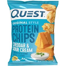 Quest Protein Chips - Cheddar & Sour Cream (8 Bags)