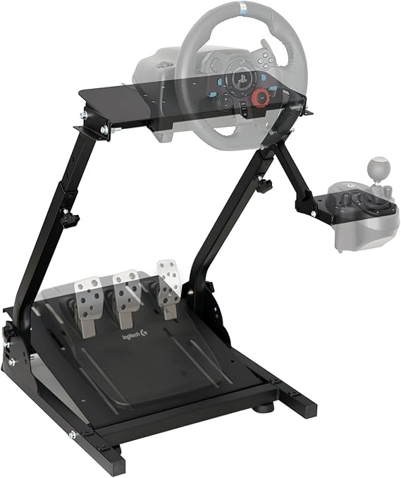 Racing Wheel Stand, Height Adjustable & Foldable Steering Wheal Stand Compatible with...