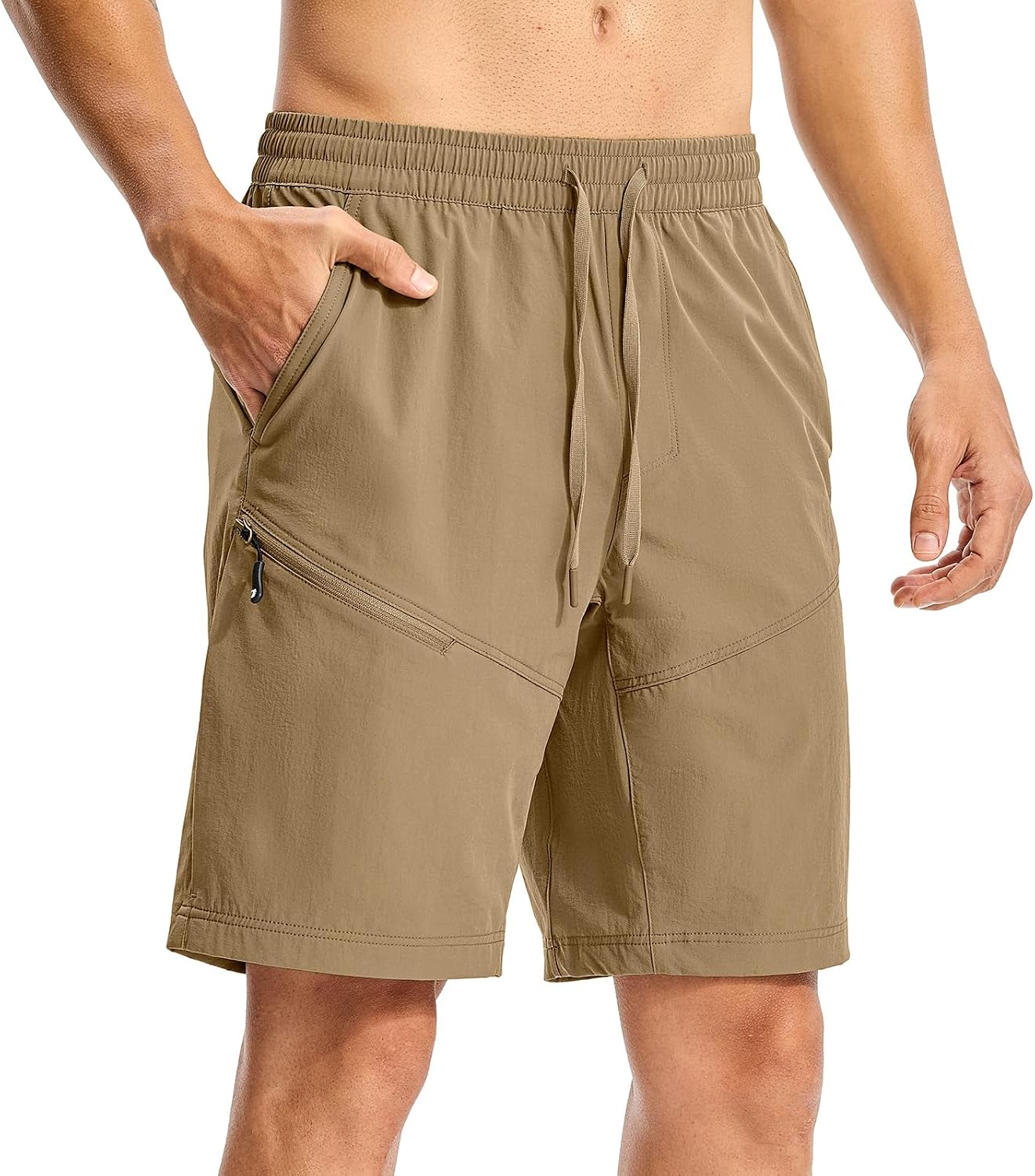 Rdruko Men's Hiking Shorts 9'' Quick Dry Lightweight Work Cargo Outdoor Elastic Waist Shorts...
