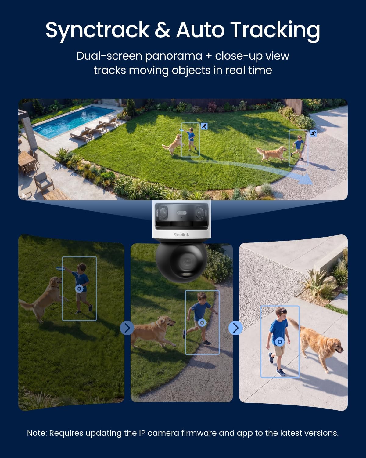 REOLINK Triple-Lens PoE Security Camera Outdoor, 10MP 180° Panoramic & 4K PT with Auto... image
