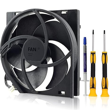 Replacement of Internal Cooling Fan for Xbox one S Console.(with Opening Tool and Heatsink...