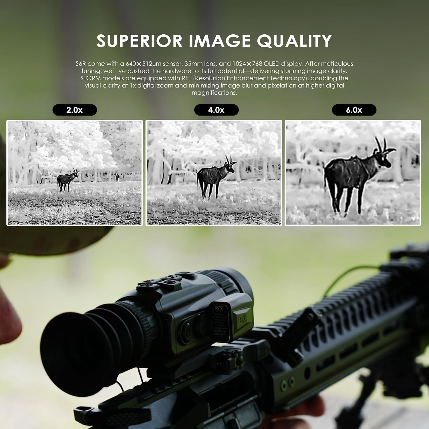 RIX 640x512 35mm Storm S6R (LRF) and RIX Pocket K3 Bundle
