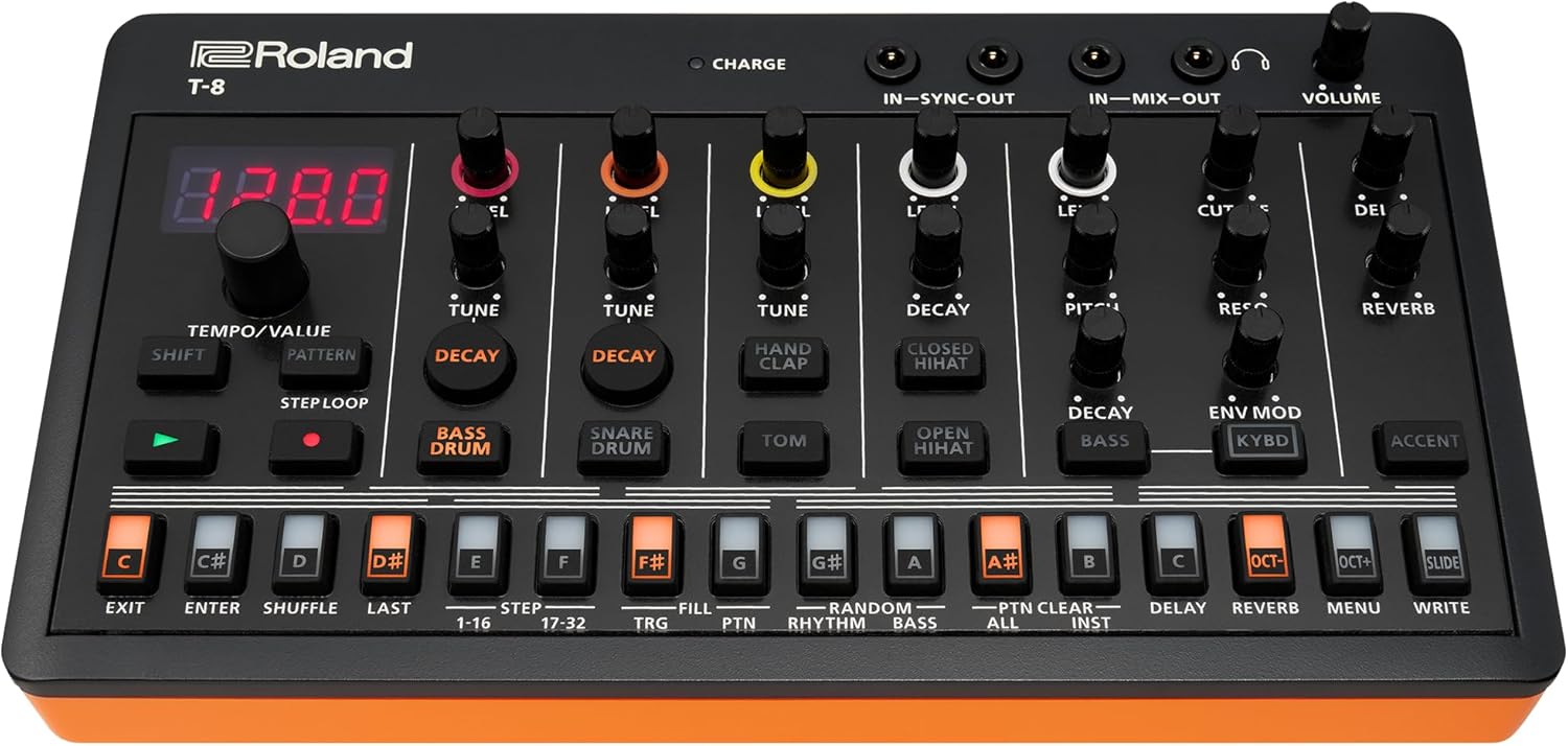 Roland AIRA Compact T-8 BEAT MACHINE | Ultra-Portable Rhythm and Bass Machine with Genuine...