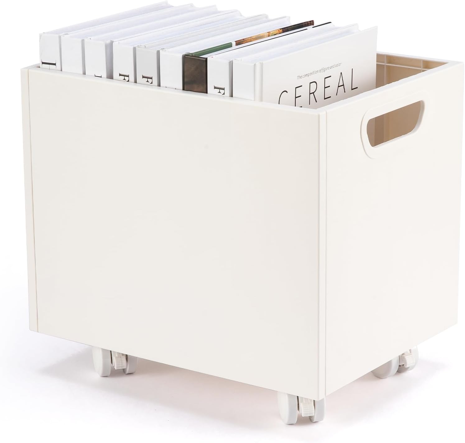Rolling File Organizer with Wheels, Stackable Storage File Boxes, Portable Letter/Legal Size...