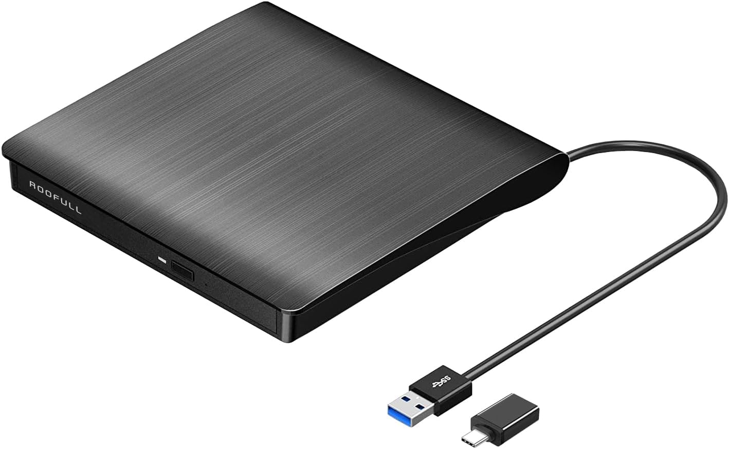 ROOFULL External CD DVD Drive Burner USB 3.0 Type-C for Laptop PC | Portable CD/DVD Optical...