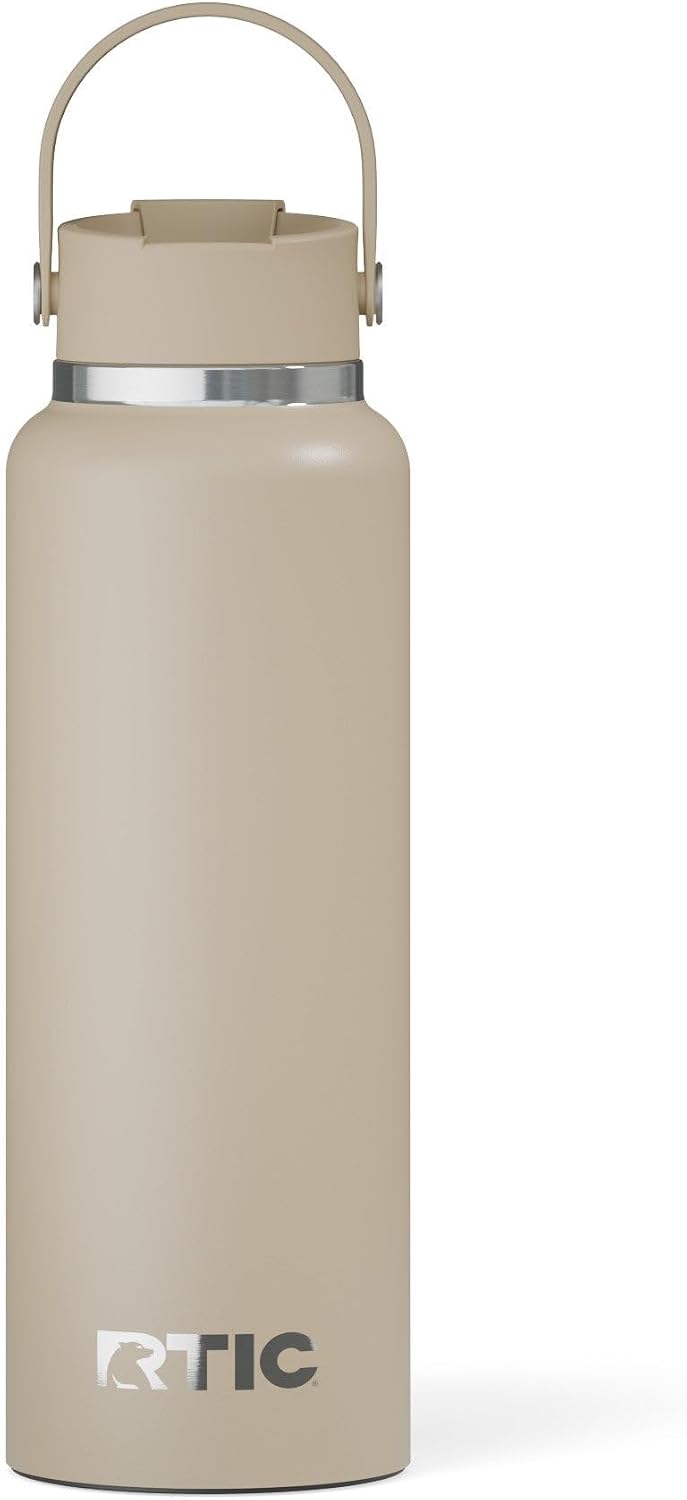 RTIC 40oz Outback Water Bottle, Ceramic Lined, Insulated, Stainless Steel, Double Wall...