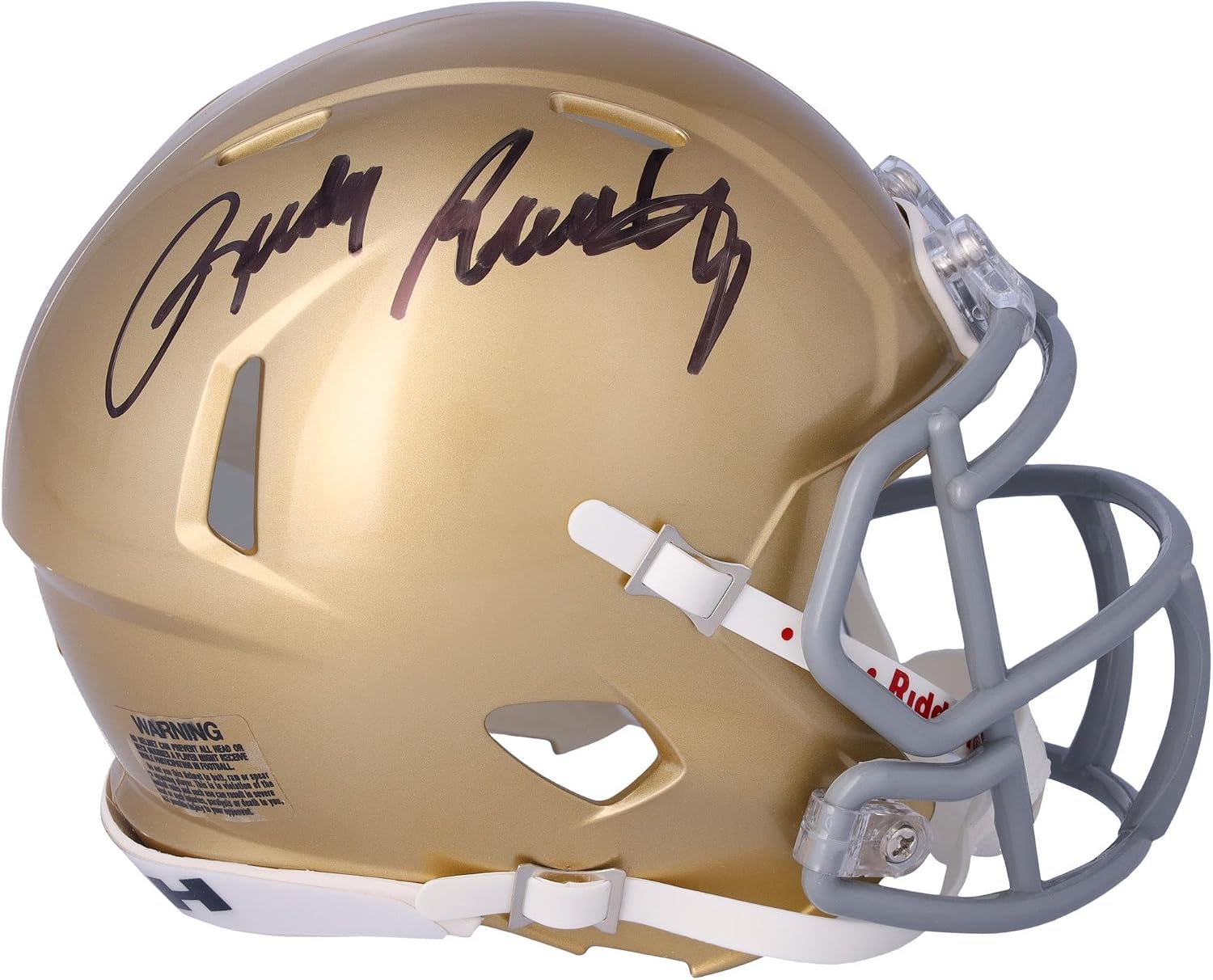 Rudy Ruettiger Notre Dame Fighting Irish Autographed Speed Mini Helmet - Autographed College...