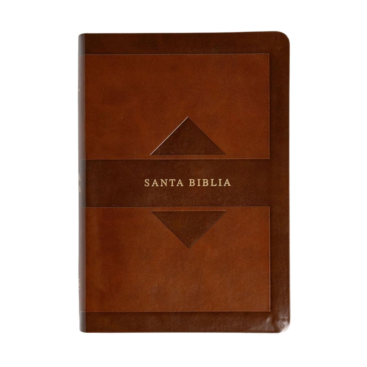 RVR 1960 Biblia letra grande tamaño manual edición tierra santa, café símil piel Mass...
