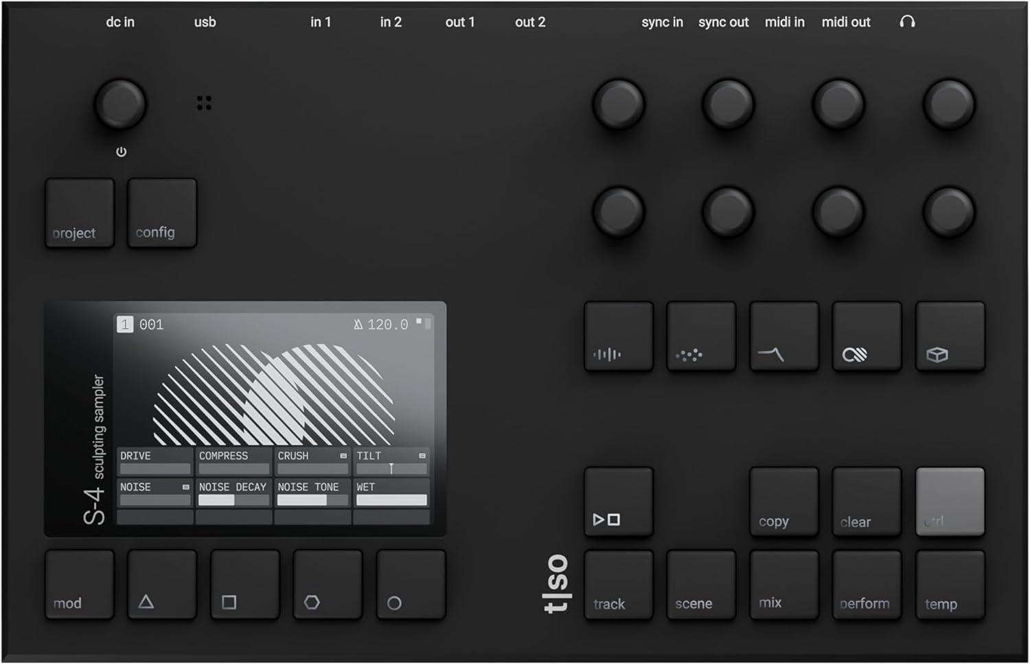 S4 sculpting sampler, 4-track stereo sampler for recording, granular processing and live...