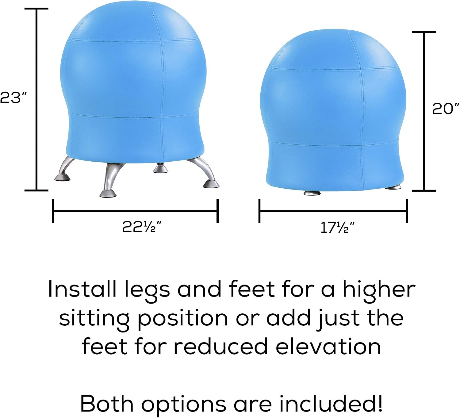 Safco Products Zenergy Stability Exercise Ball Chair, 23"H or 20"H image