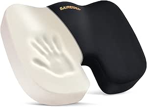 SAIREIDER Office Chair Cushion, Car Seat Cushion, Memory Foam Coccyx Cushion Pads for...