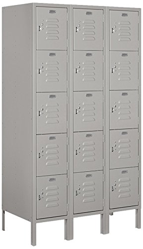 Salsbury Industries 65358GY-U Five Tier Box Style 36-Inch Wide 5-Feet High 18-Inch Deep...