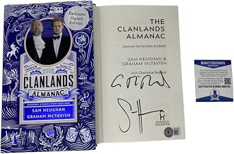 Sam Heughan Graham McTavish Signed Clanlands Almanac Book Outlander Beckett COA