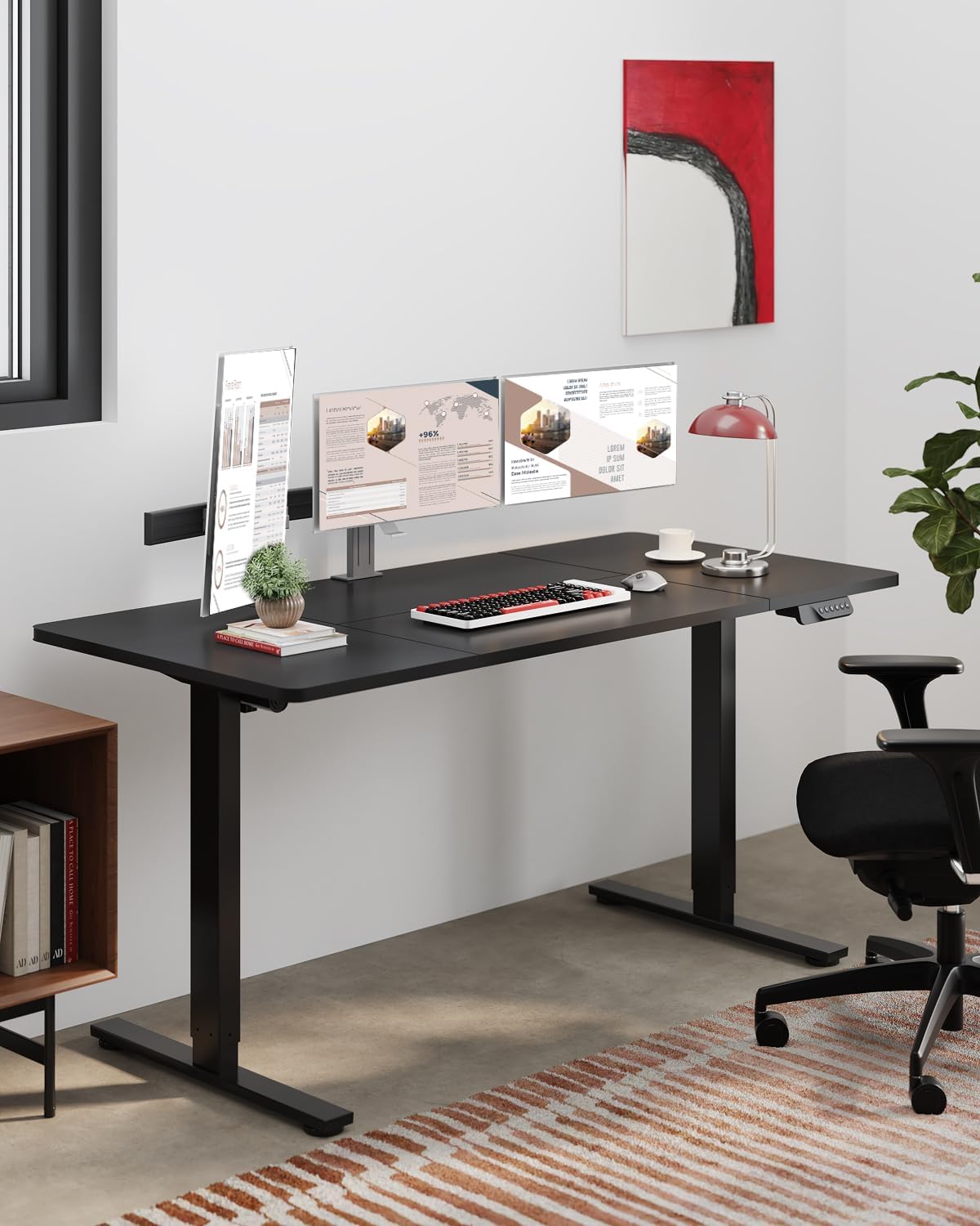 SANODESK Dual Motor Electric Standing Desk 71 x 32 Inches, Height Adjustable Sit Stand Desk... image