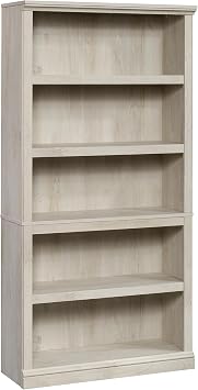 Sauder 5 Tier Book Shelf Wooden Bookcase Multipurpose Bookshelf for Home Office, Living... image