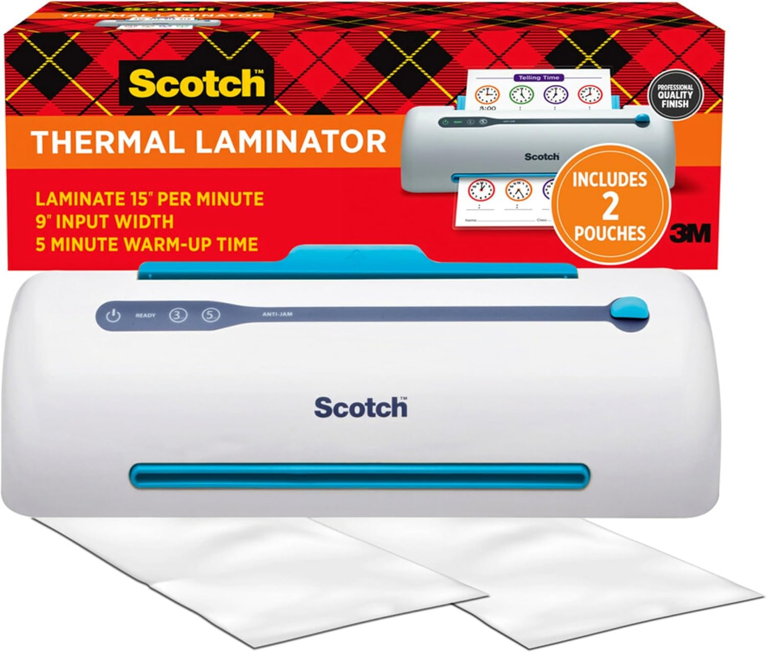 Scotch PRO TL906 Thermal, Laminator Machine, 1 Laminating Device, White/Blue, Laminate...
