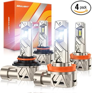 SEALIGHT 9005 H11 Lights Combo, 96,000LM Ultra-1000% Brighter S6-Pro with 2025 4th-Core LED... image
