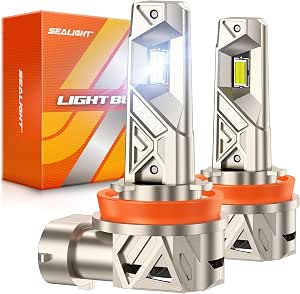 SEALIGHT H11/H9/H8 LED Bulbs, 96000LM 10X Ultra Brighter H11 Fog Bulb, 32PCS Lighting Chips...