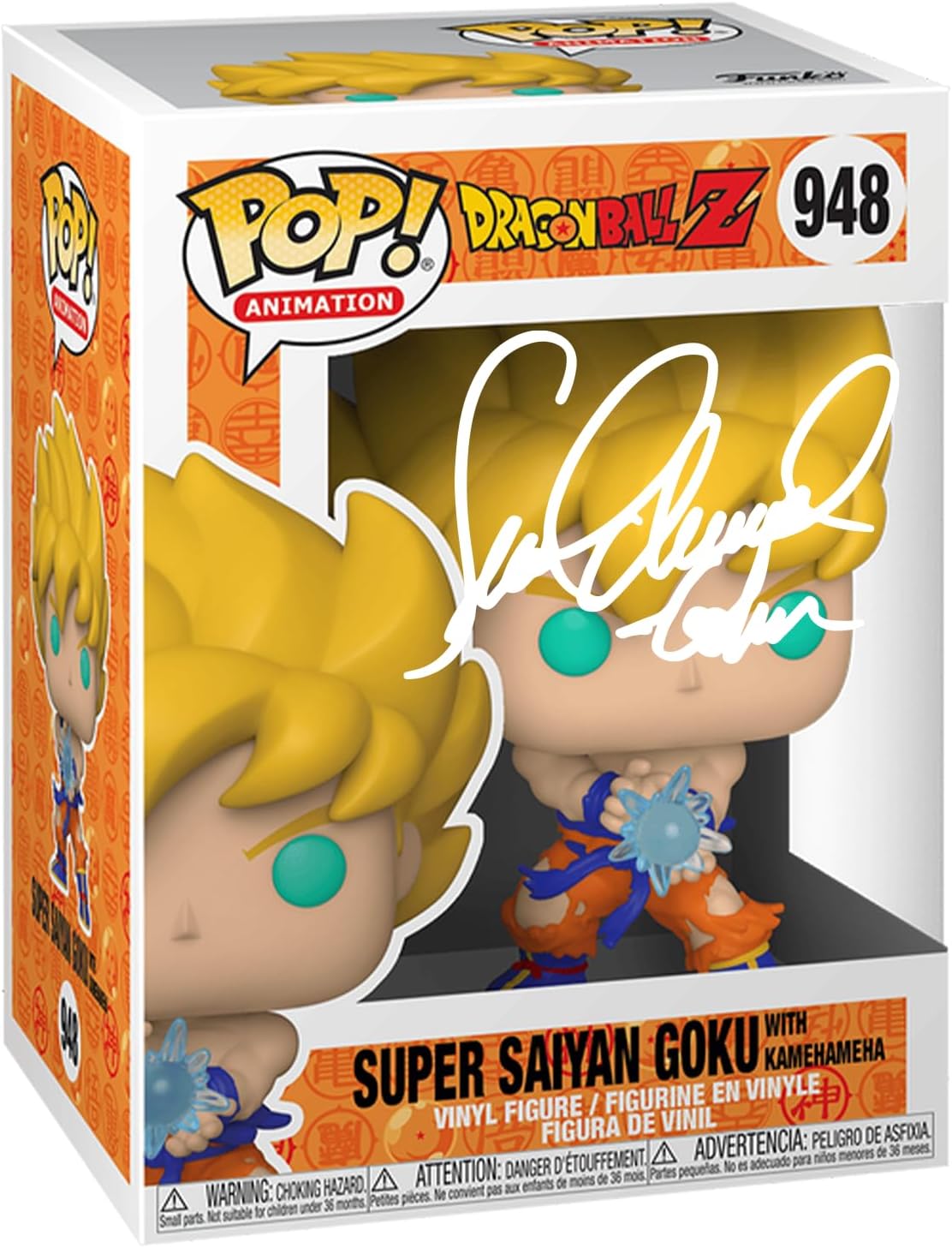 Sean Schemmel Super Saiyan Goku with Kamehameha #948 Voice Actor Facsimile Signed Reprint...