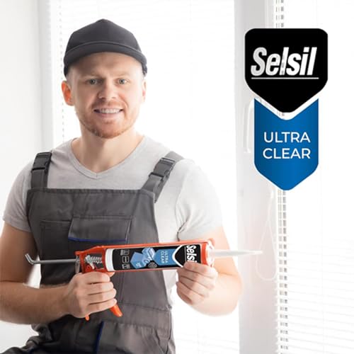 SELSIL Ultra Crystal Clear Mounting Adhesive & Sealant - Indoor & Outdoor Construction... image